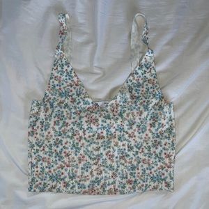 Zara flowered crop top